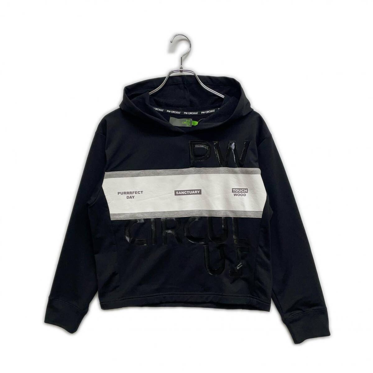 coco 中古 ピーダブリュサーキュラス PW CIRCULUS レディース パーカー 1(M) 黒 ブラック レターパックプラス発送可 K022630拍卖