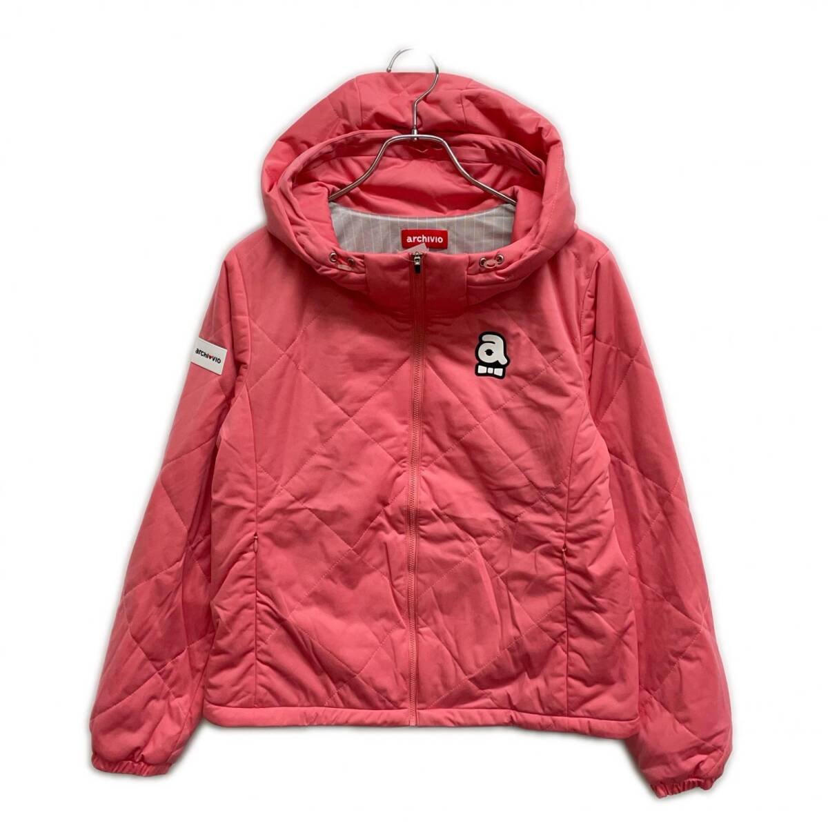 coco 中古 アルチビオ archivio レディース フルジップアウター 40(L) ピンク 中綿入り 銀色裏地 レターパックプラス発送可 108482拍卖