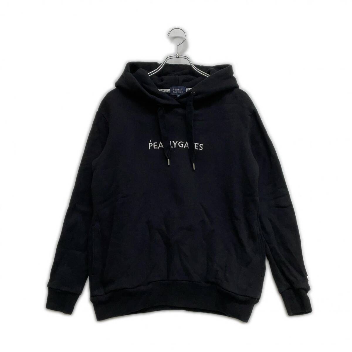 coco 中古 パーリーゲイツ PEARLY GATES レディース パーカー 1(M) 黒 ブラック 裏起毛 K022617拍卖