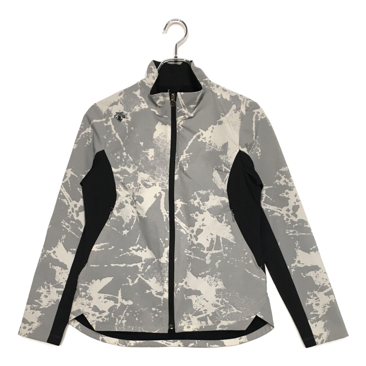 coco 未使用品 デサントゴルフ レディース フルジップアウター M グレー系 裏起毛 総柄 レターパックプラス発送可 119494拍卖