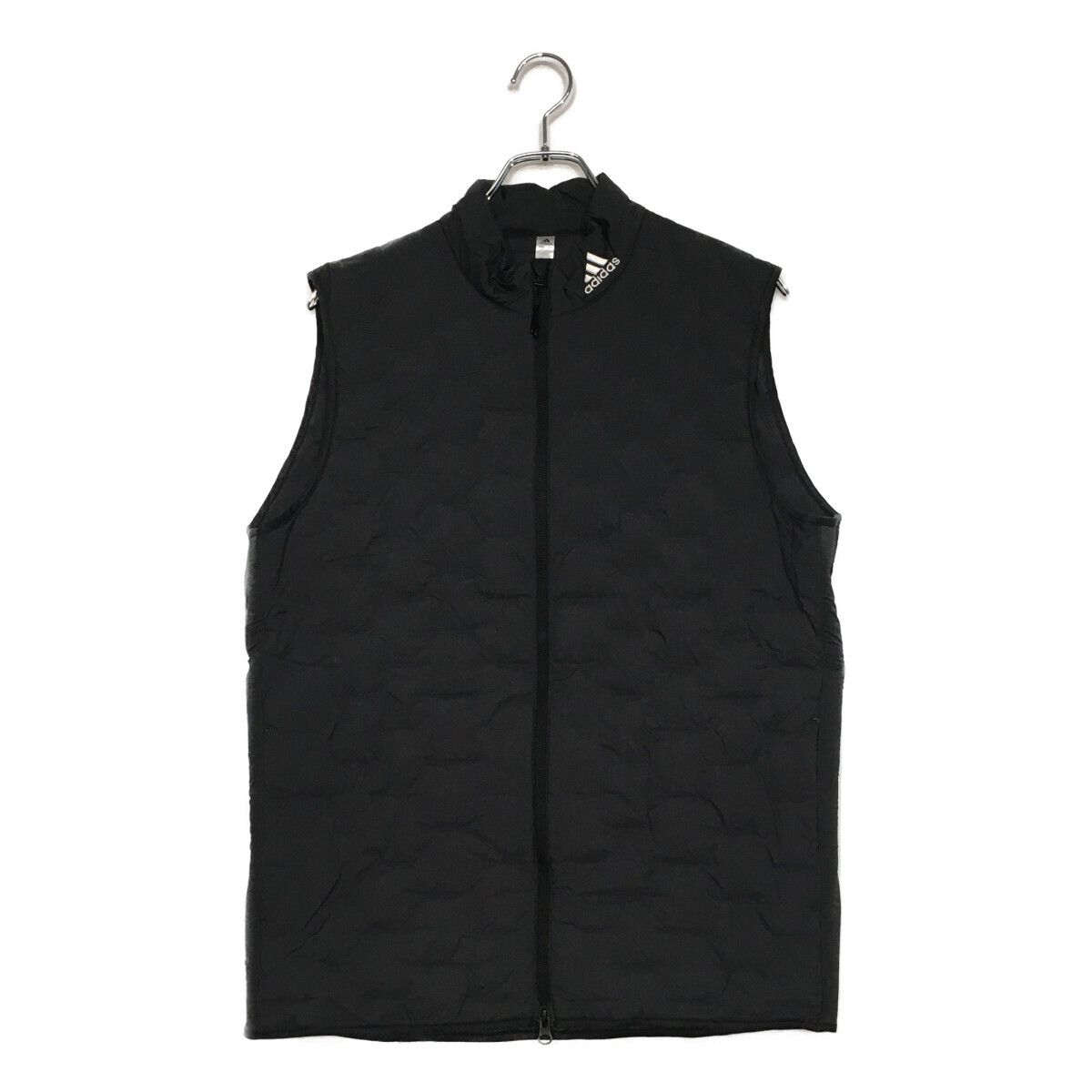 coco 中古 アディダスゴルフ adidas GOLF メンズ ダウンベスト L 黒 ブラック ダブルジップ レターパックプラス発送可 K022688拍卖