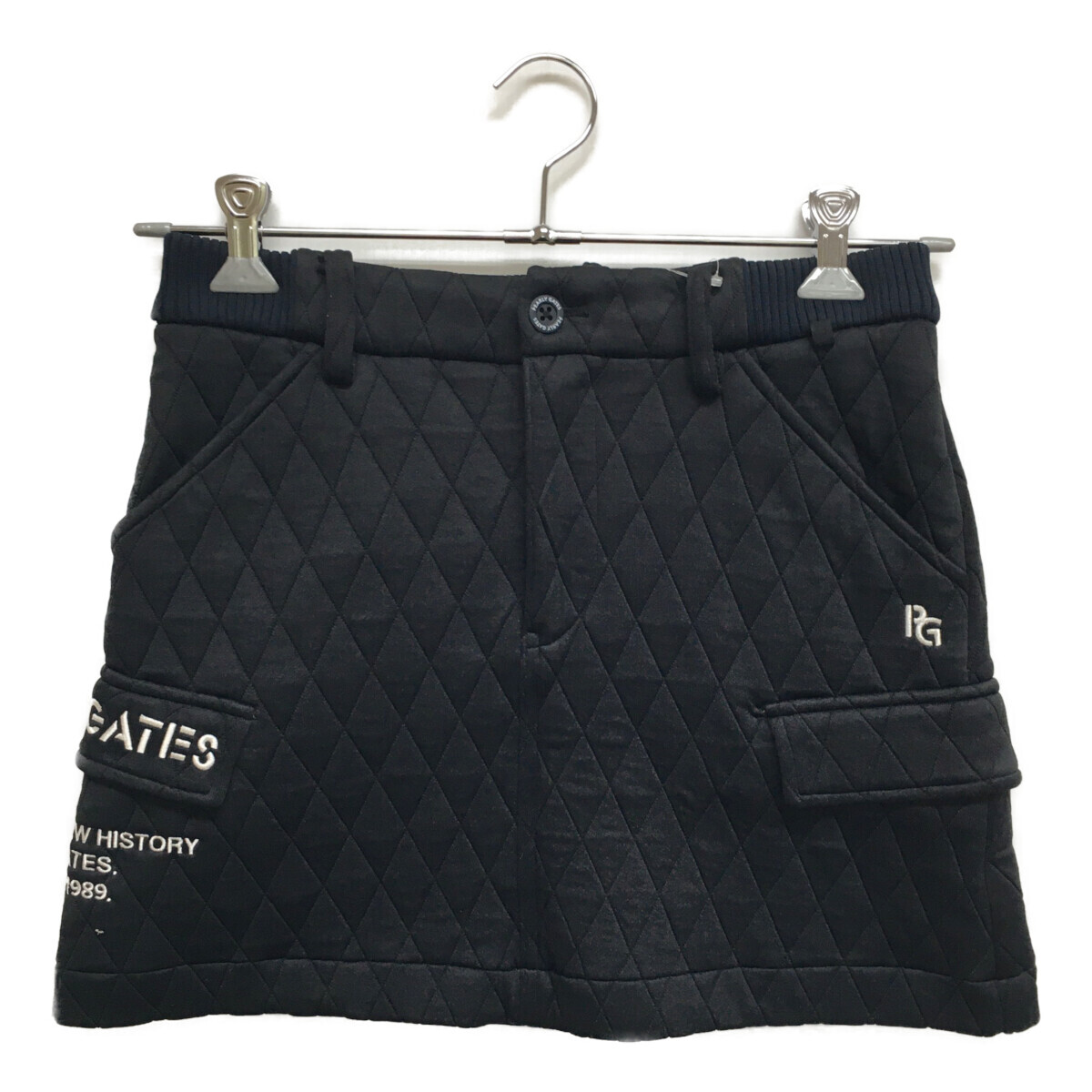 coco 中古 パーリーゲイツ レディース スカート 0(S) 濃紺 ダークネイビー ウエストゴム キルト レターパックプラス発送可 K014285拍卖