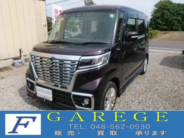 【諸費用コミ】:埼玉県羽生市発★中古車★ 平成30年 スペーシアカスタム ハイブリッド(HYBRID) GS ナビ&TV、拍卖