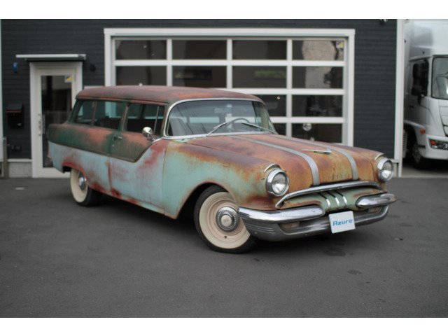 【諸費用コミ】:1955年 ポンテアック スターチーフ 2ドアステーションワゴン拍卖
