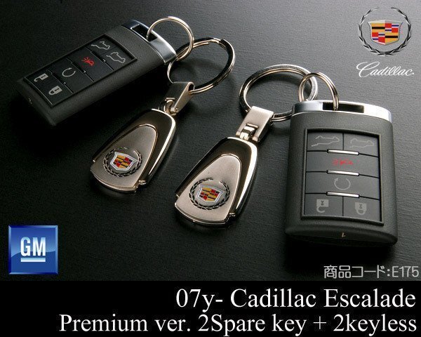 キーレスリモコン 6ボタン 2個SET 新品 GM純正 【適合 07-14 エスカレード (ESVも可) サバーバン タホ 08 09 10 2007 2008 E175拍卖