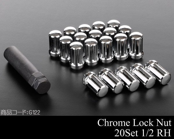 ロックナット 1/2RH 20本 【適合】 アストロ サファリ ブレイザー マスタング エクスプローラー ダッチラム ホイールナット K101拍卖