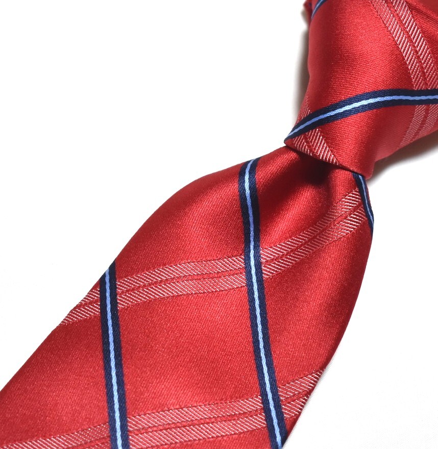 G881☆NAUTICA ネクタイ 格子柄☆3本以上送料無料拍卖