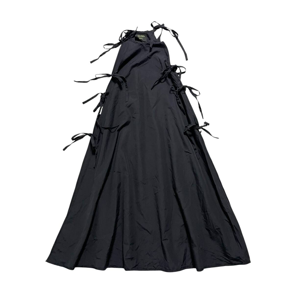 古着 90S ヴィンテージ Jean Paul FEMME ジャンポールゴルチエフェム ワンピース サイドタイ ノースリーブ ブラック レディース40 HE0004拍卖