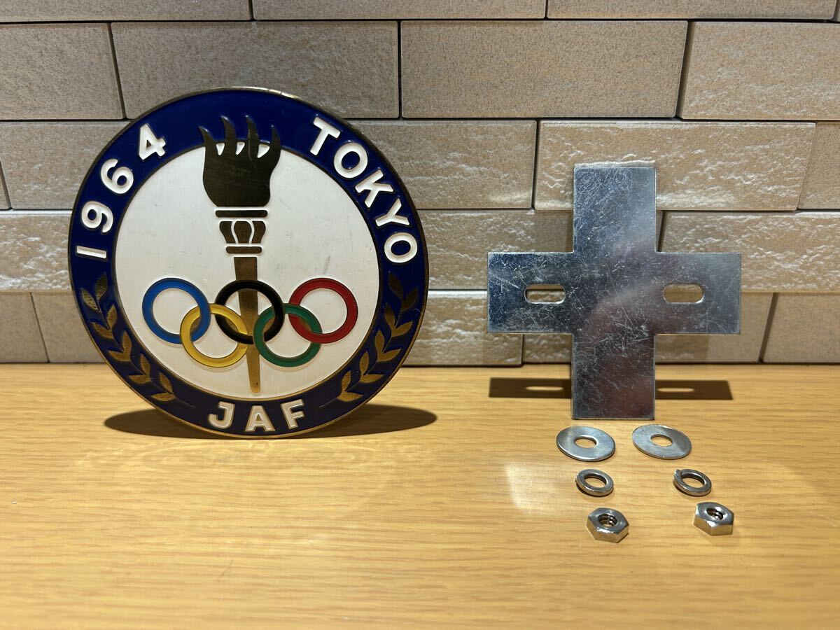 激レア JAF カーバッチ グリルバッジ グリルエンブレム 1964年 東京オリンピック 当時物 カーバッジ アンティーク 入手困難 TOKYO 旧車拍卖