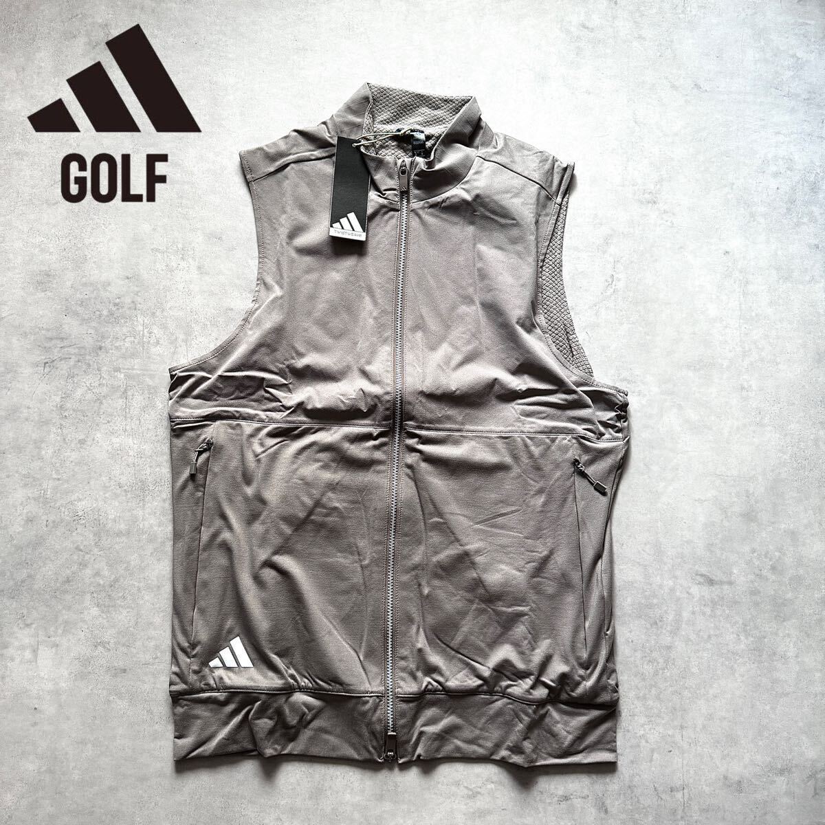 新品 Mサイズ 定価1.4万 アディダス ゴルフ Ultimate365 ツアー フルジップ ベスト adidas golf メンズ ゴルフ 人気 高保温 ベージュ 秋 冬拍卖