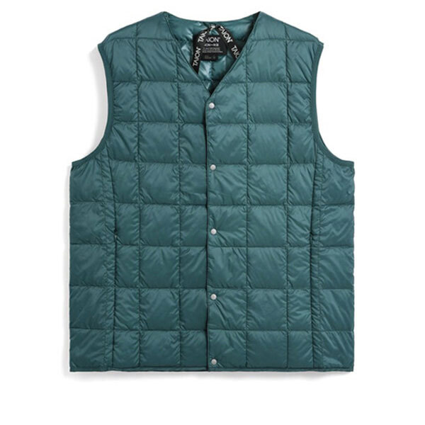 <XLサイズ><グリーンブルー>タイオン ベスト メンズ インナーダウン ダウンベスト TAION TAION-001拍卖