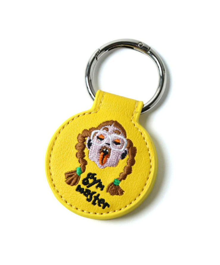 <イエロー(10)>gym master ジムマスター 刺繍マグネットクリップ G621730 キーリング キーホルダー キャップホルダー ギフト プレゼント拍卖