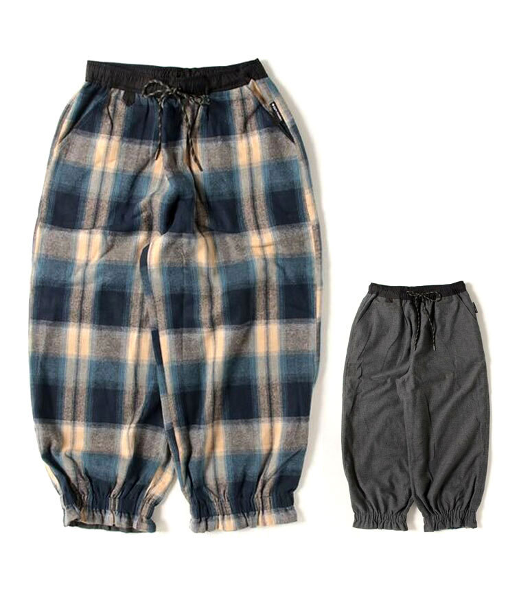 <ベージュ/ネイビー×チャコール(31)>gym master ジムマスター「暖」リバーシブルチェックスズランパンツ G618721 フランネル ゆったり拍卖