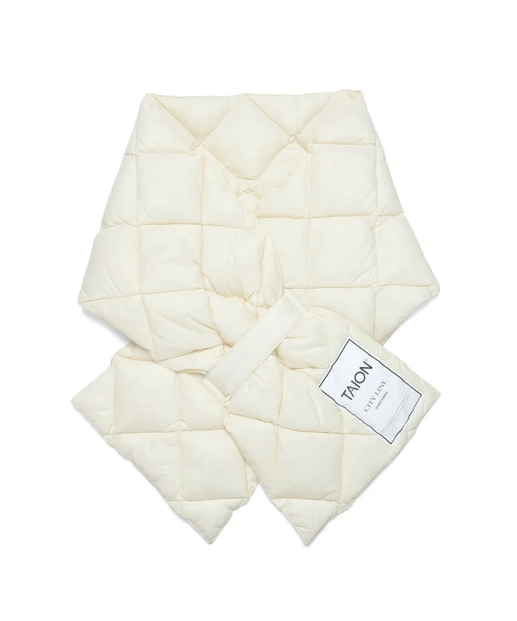 <オフホワイト>TAION タイオン インナーダウン シティ ダウンマフラー メンズ レディース TAION-201CI2拍卖