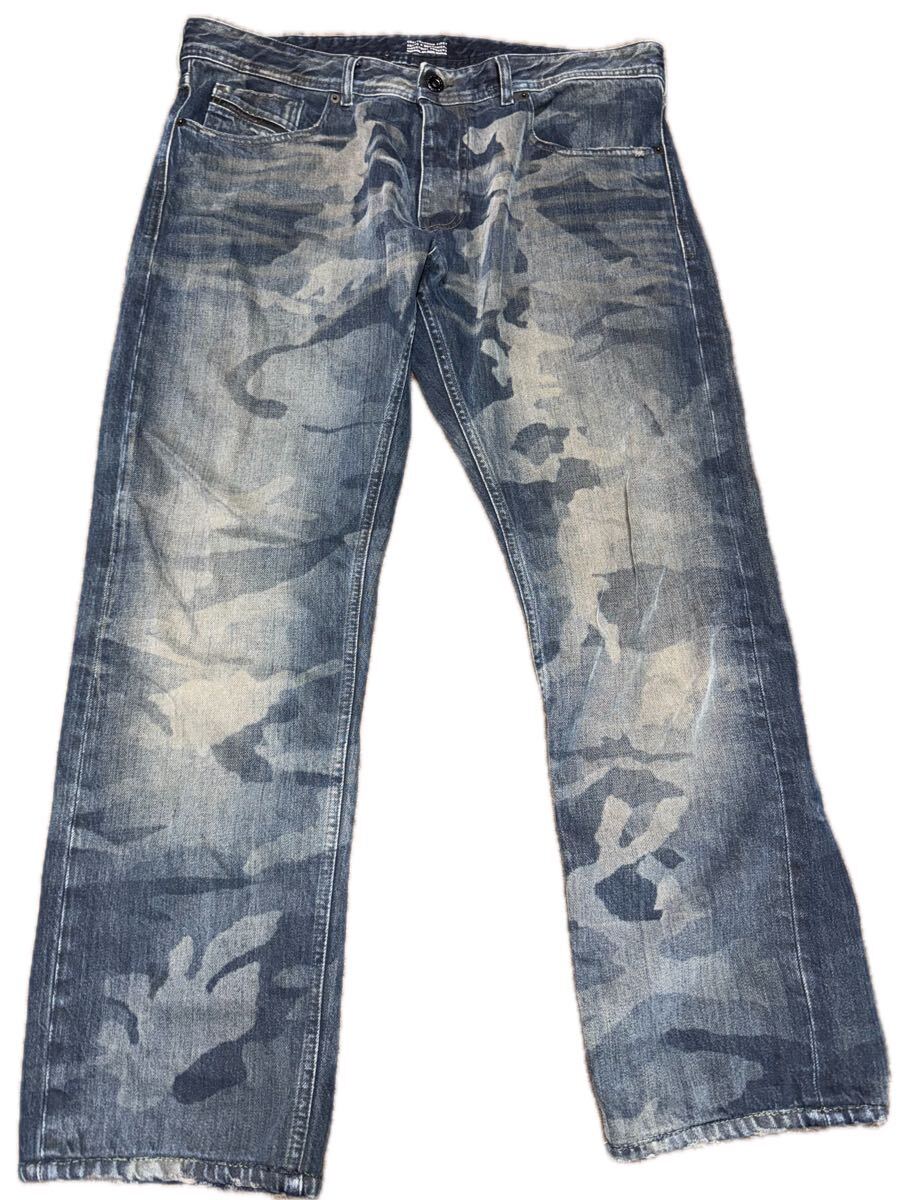 DIESELBLACKGOLD ディーゼルブラックゴールド 迷彩製品染SIZE:36 MADE IN ITALI拍卖