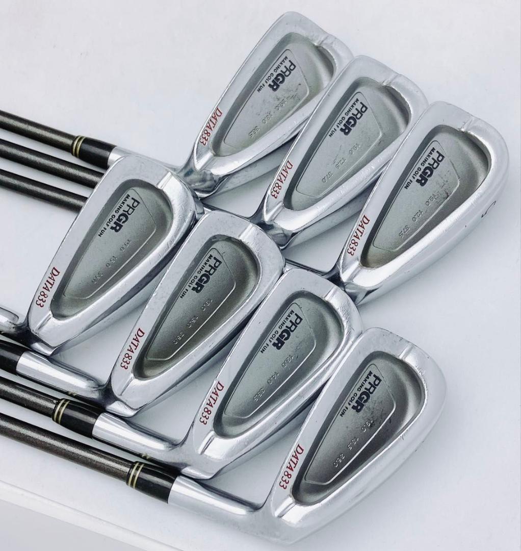 レディース! PRGR DATA 833 アイアン ゴルフクラブセット 7本 (プロギア) ・番手:5〜9、P、A(7本セット)カーボンシャフト L拍卖