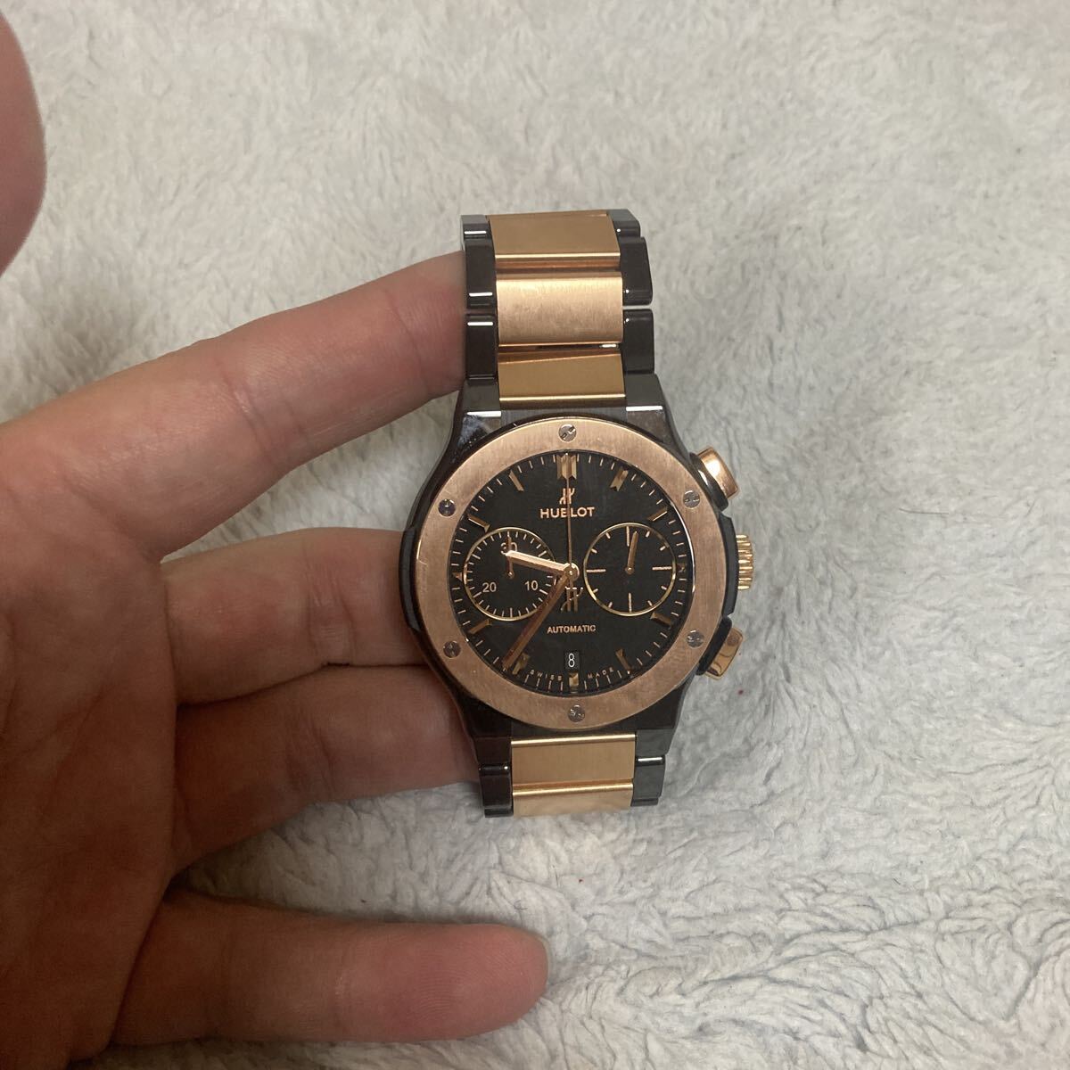 ウブロ クロノグラフ 美品 正規店購入 2022年オーバーホール キングゴールド拍卖