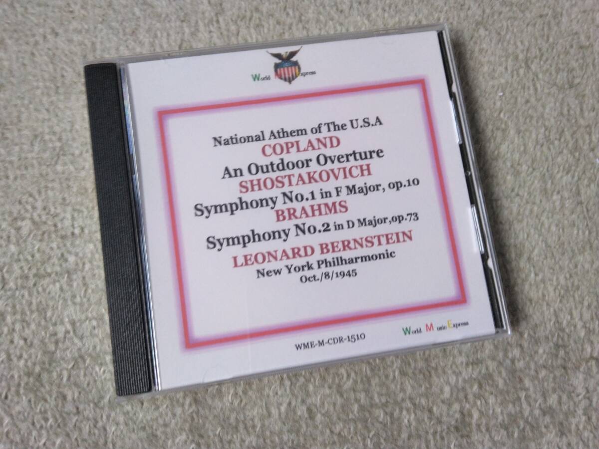即♪WME:バーンスタイン&NYPのショスタコーヴィチ:交響曲第1番、ブラームス:交響曲第2番他(1945/10/8)(^^♪拍卖