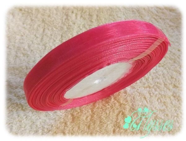 ★アクセ★578★10mm幅40mオーガンジリボンローズ★1巻★説明文・自己紹介は必ずお読みください拍卖