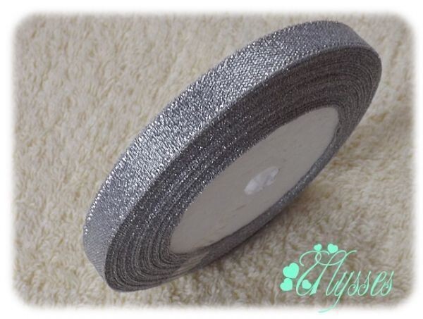 ★アクセ★67★シルバーオーガンジーリボン10mm幅20m★1巻★説明文・自己紹介は必ずお読みください拍卖