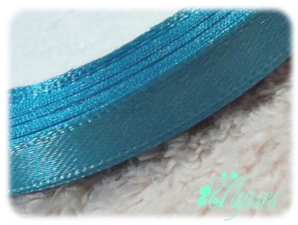 ★アクセ★523★6mm幅シアンブルーサテンリボン20m★1巻★説明文・自己紹介は必ずお読みください拍卖