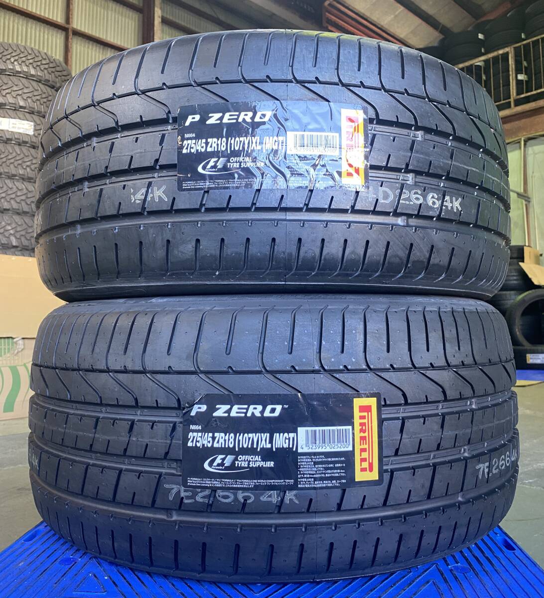 【法人宛限定送料無料】PMM-6 PIRELLI 275/45ZR18(107Y)XL 275/45R18 P ZERO(MGT) 2本セット 2022年製拍卖