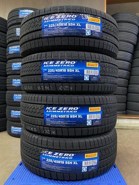 【法人宛限定送料無料】ISK17 PIRELLI 225/45R18 95H ICE ZERO ASIMMETRICO 4本セット 2025年製拍卖