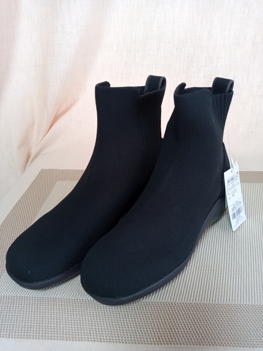 4748 ★★ 新品 Steppi ブーツ 黒 サイズ4.5拍卖