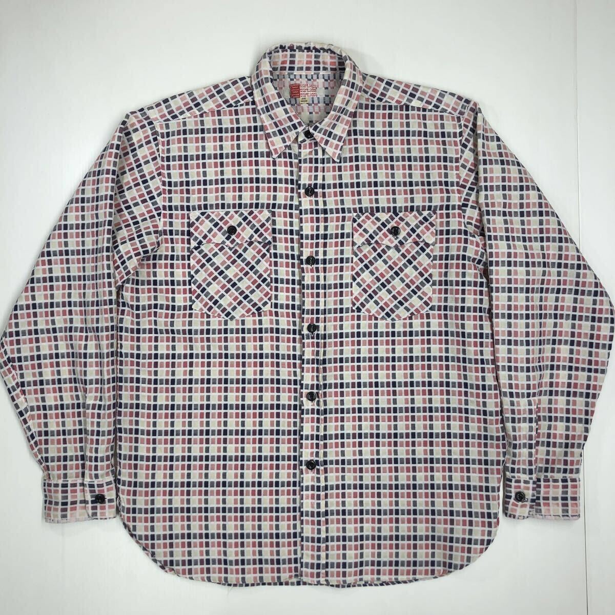 SUGAR CANE WORK CLOTHING シュガーケーン ワーククロージング 長袖シャツ メンズ Mサイズ 511-10拍卖