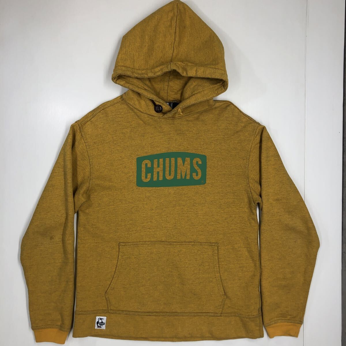 CHUMS チャムス スウェットパーカー 裏起毛 アウトドア ボックスロゴ プルオーバー Mサイズ 511-26拍卖