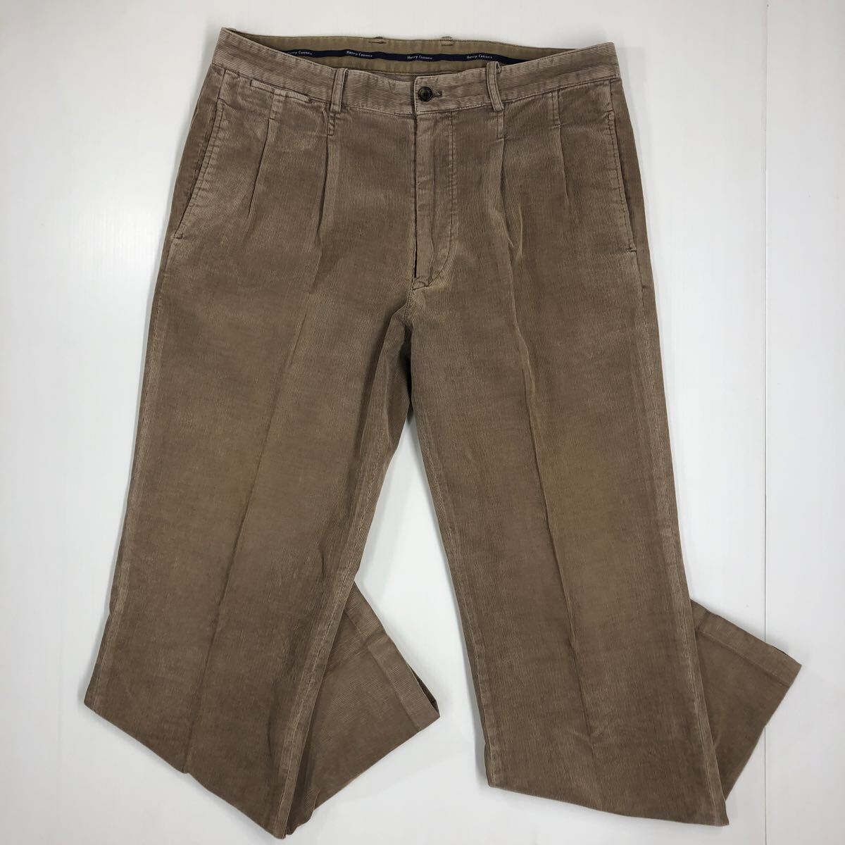 HenryCotton's ヘンリーコットンズ ストレッチコーデュロイパンツ 2タック ベージュ サイズ52(LLサイズ相当) 511-28拍卖