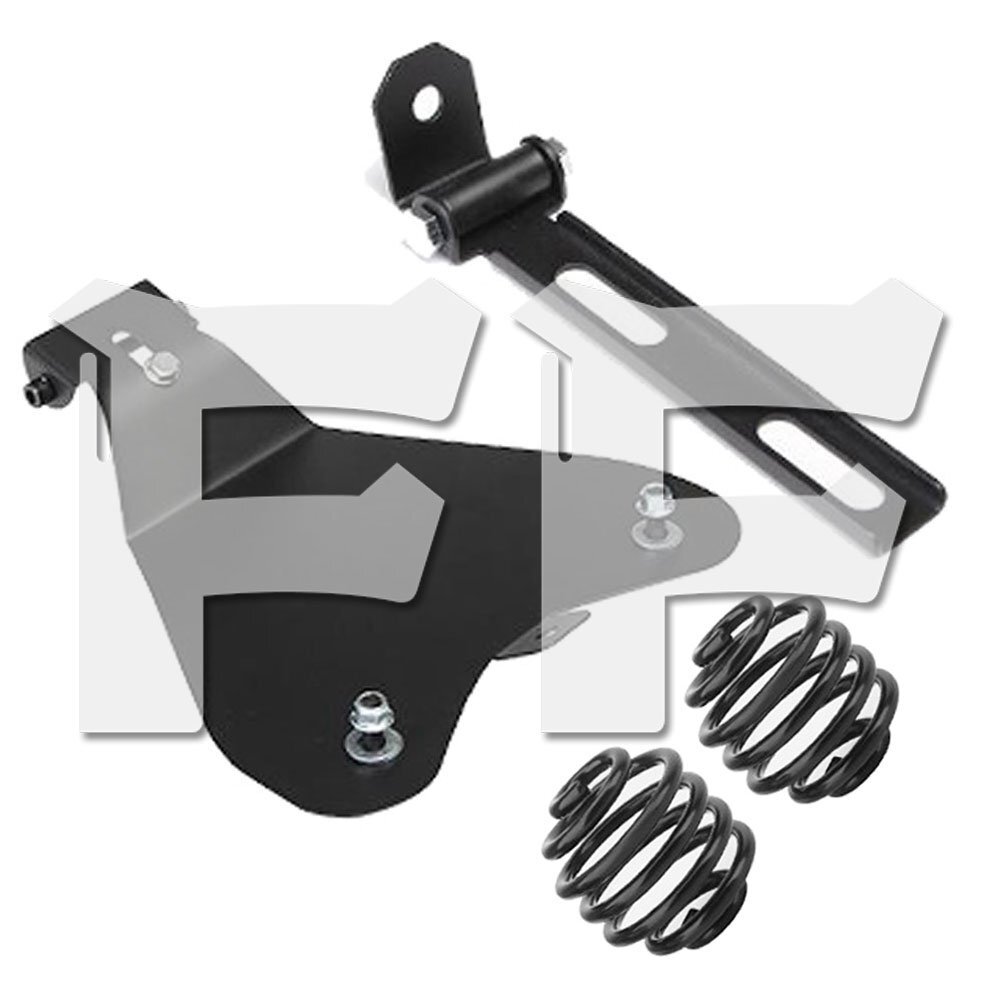 送料無料.. オートバイ ソロ シート スプリング ブラケット ベースプレート ハーレー ヤマハ カワサキ スズキ ブラック SHB-Spring 新品拍卖