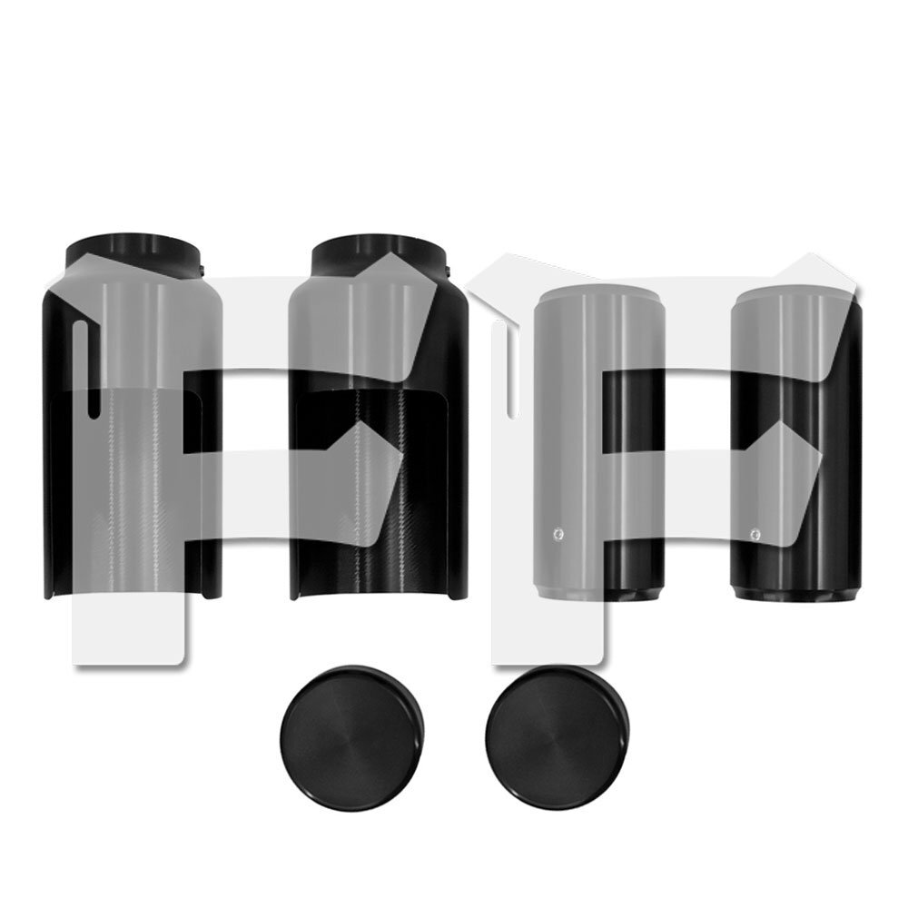 ハーレー ソフテイル ブレイクアウト FXBR FXBRS 18-24 フロント フォークカバー ショックアブソーバー 光沢ブラック カスタム パーツ拍卖