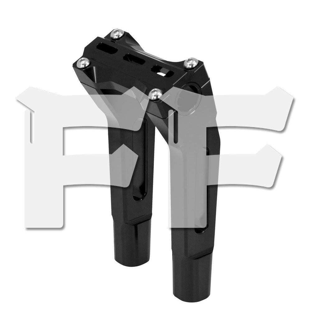 ハーレー ソフテイル ツーリング スポーツスター XL ダイナ 25mm/32mm 10インチ ハンドルバー ライザー クランプ ブラック CNC パーツ拍卖