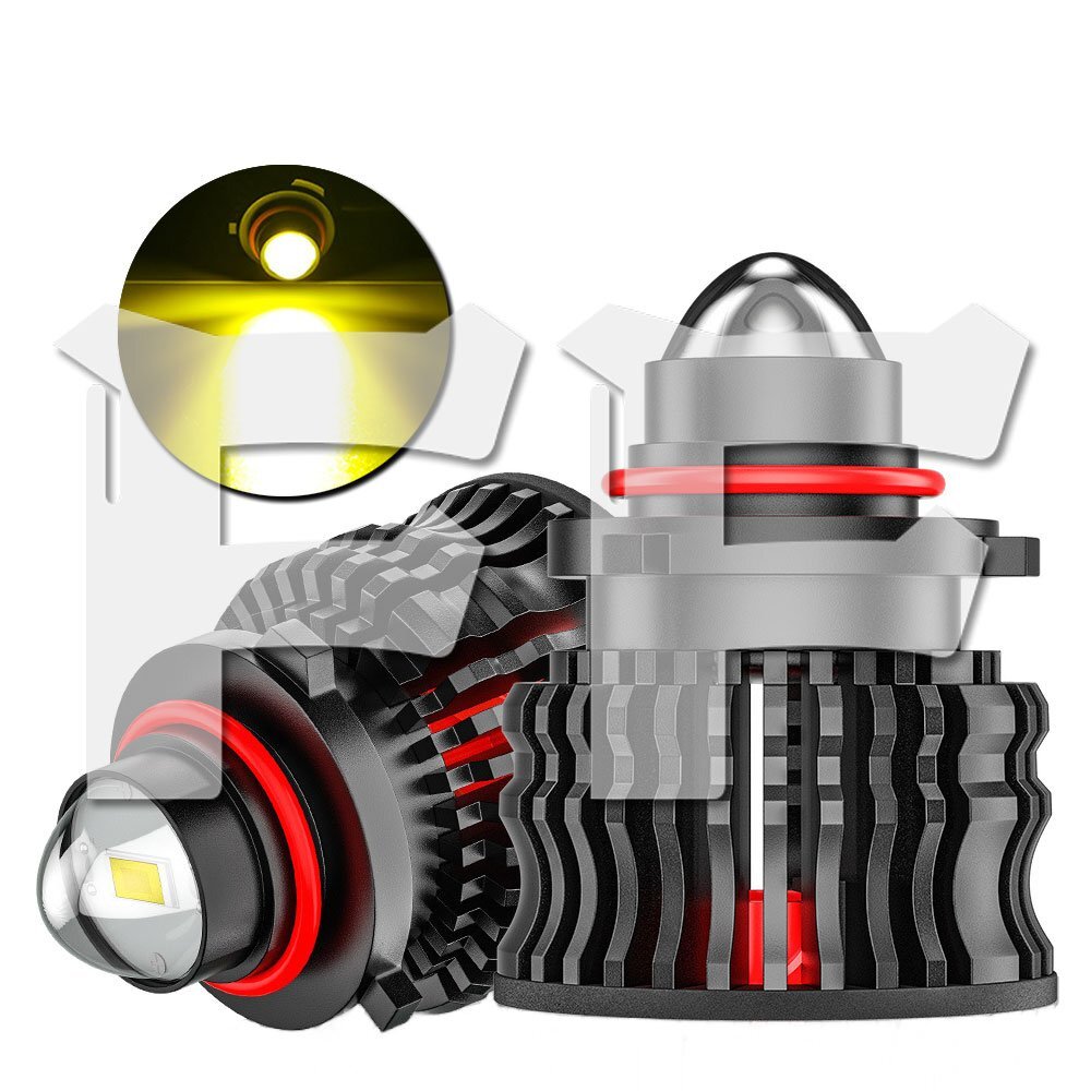新発売!! 60W HB4 12000LM イエロー 3000K LED フォグランプ プロジェクターレンズ 12V キャンセラー 車検対応 高品質 2個拍卖