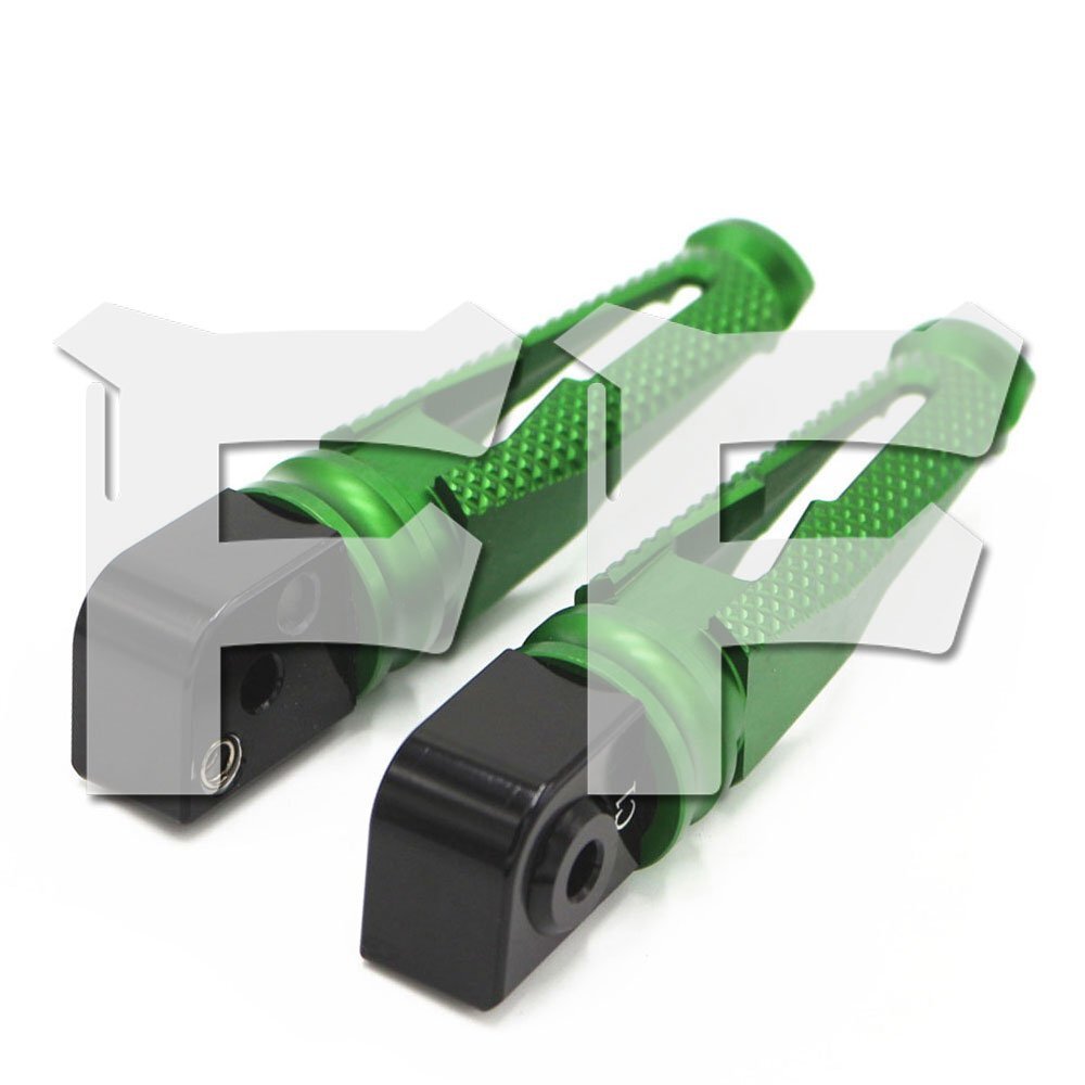 送料無料.. カワサキ Z650-1000SX ZX-10R/R/636/9R/12R/ GTR1400 ER-6N Ninja650 ZRX1200 リア フットペダル グリーン オートバイ パーツ拍卖