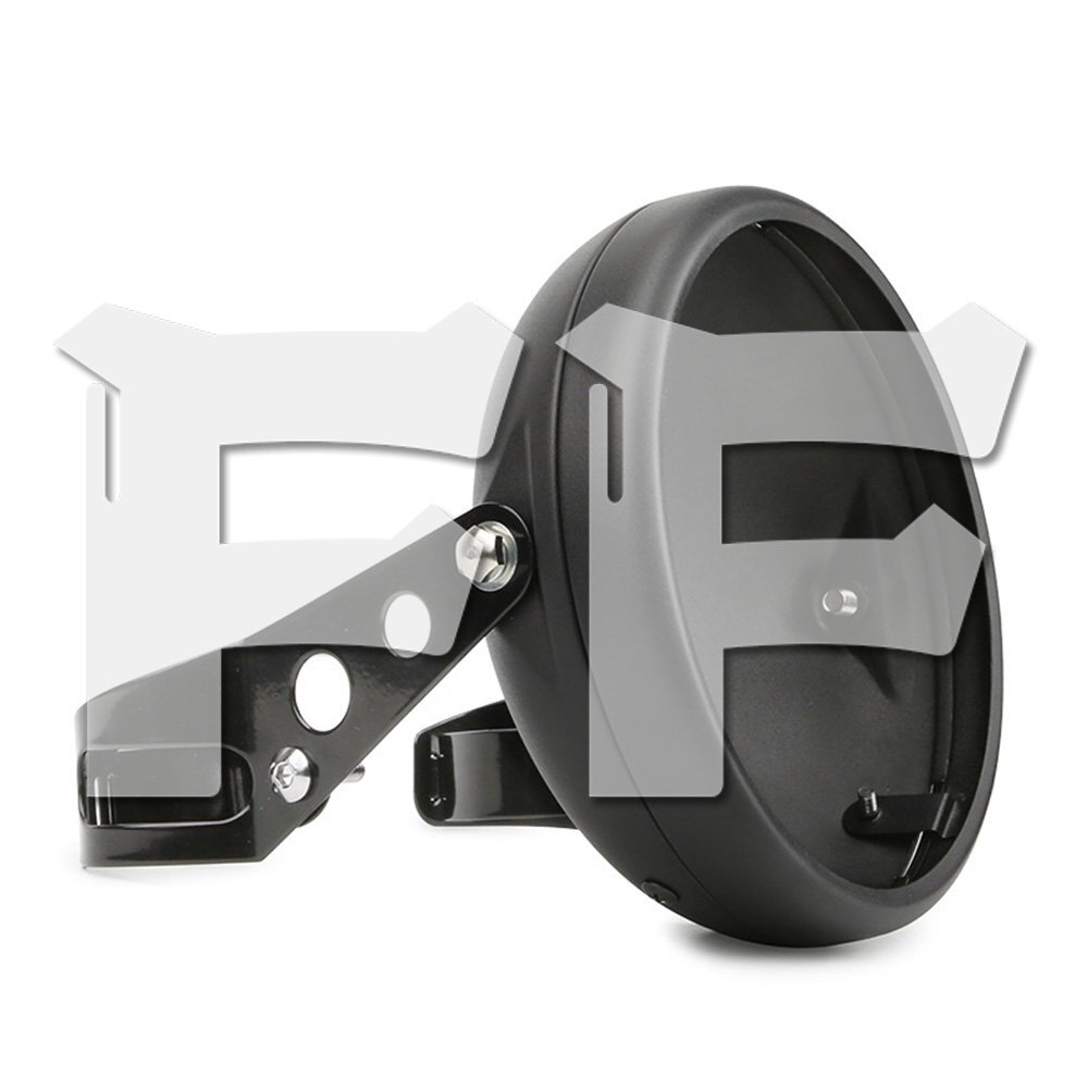 7インチ ヘッドライト グリル カバーオートバイ ブラケット ハウジングキット ハーレー ヤマハ ホンダ スズキ ブラック パーツ拍卖