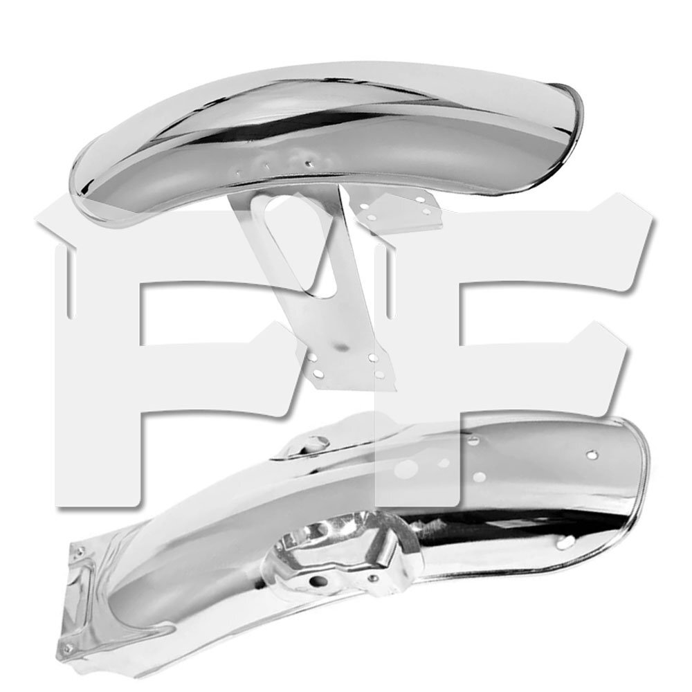 HONDA CG125 フロント フェンダー リア フェンダー 前後輪 マッドガード オートバイ クロームメッキ シルバー CG125-FFR-S 新品拍卖