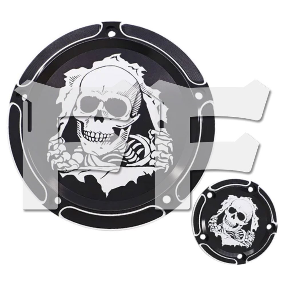 送料無料.. ハーレー ツーリング ロードキング ストリート グライド 5穴 エンジンカバー ダービーカバー CNC タイマーカバー HL-HOOD-N拍卖