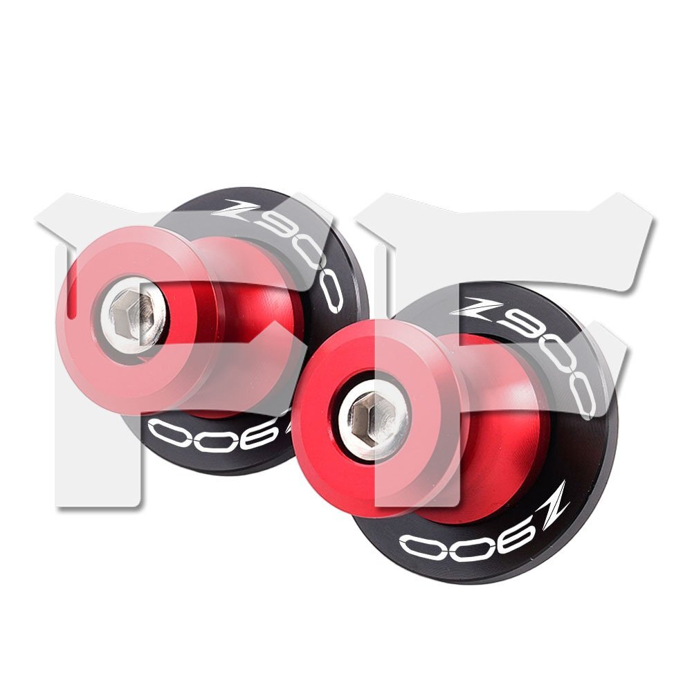 M8 スイングアームスライダー スプールスタンド ネジ ボルト カワサキ KAWASAKI Z900 レッド 2個 パーツ アクセサリー拍卖