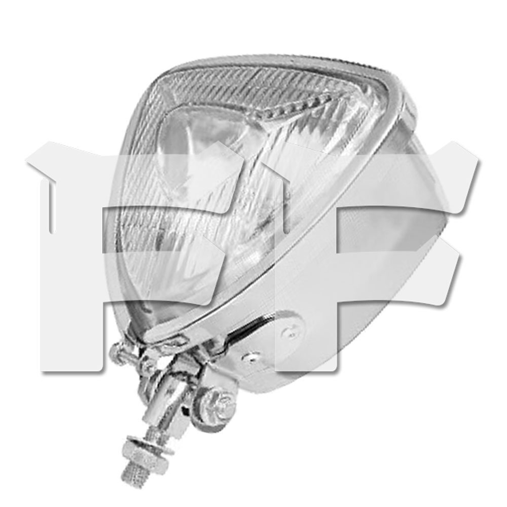 オートバイ レトロ ヘッドライト ホワイト ホンダ カワサキ ヤマハ スズキ BMW ハーレー (クローム) FG-T 新品拍卖