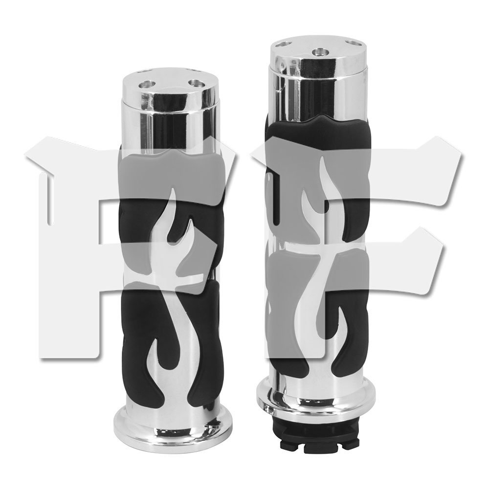 25mm 1インチ クロームメッキ ハンドグリップ ハーレー チョッパー ボバー カフェレーサー ほとんどのバイクに適合!! パーツ拍卖