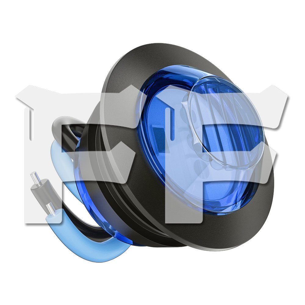 カラー:ブルー 10個 埋込式 LED ライト ハザードランプ ポジションランプ トラック トレーラー ランクル SUV 漁船 12V 汎用拍卖