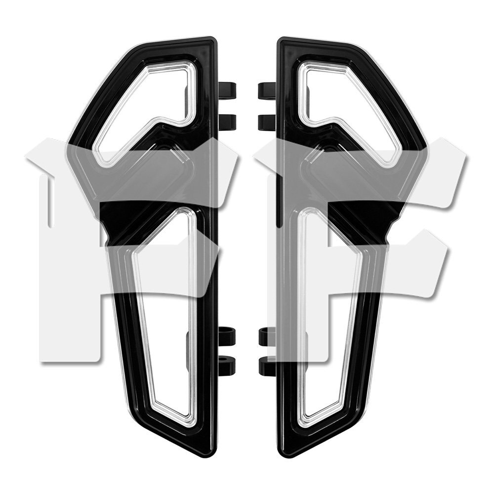 ハーレー ツーリング トライク ソフテイル フットペダル フットレスト フットペグ パッド フロアボード ラバー パーツ カスタム CNC製拍卖