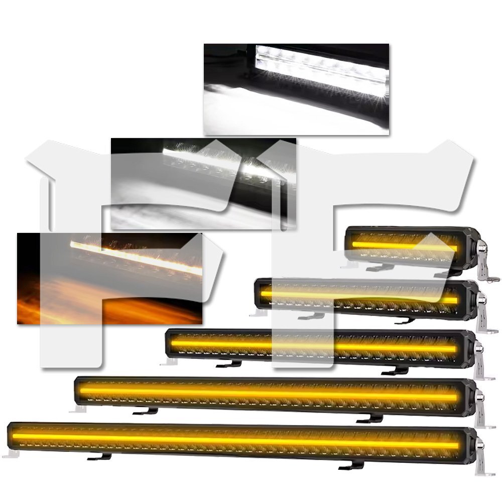 超遠距離照射 Eマーク 52インチ 450W LED ワークライト 作業灯 ホワイト デイライト ホワイト/アンバー ジープ ジムニー SUV トラック 1個拍卖