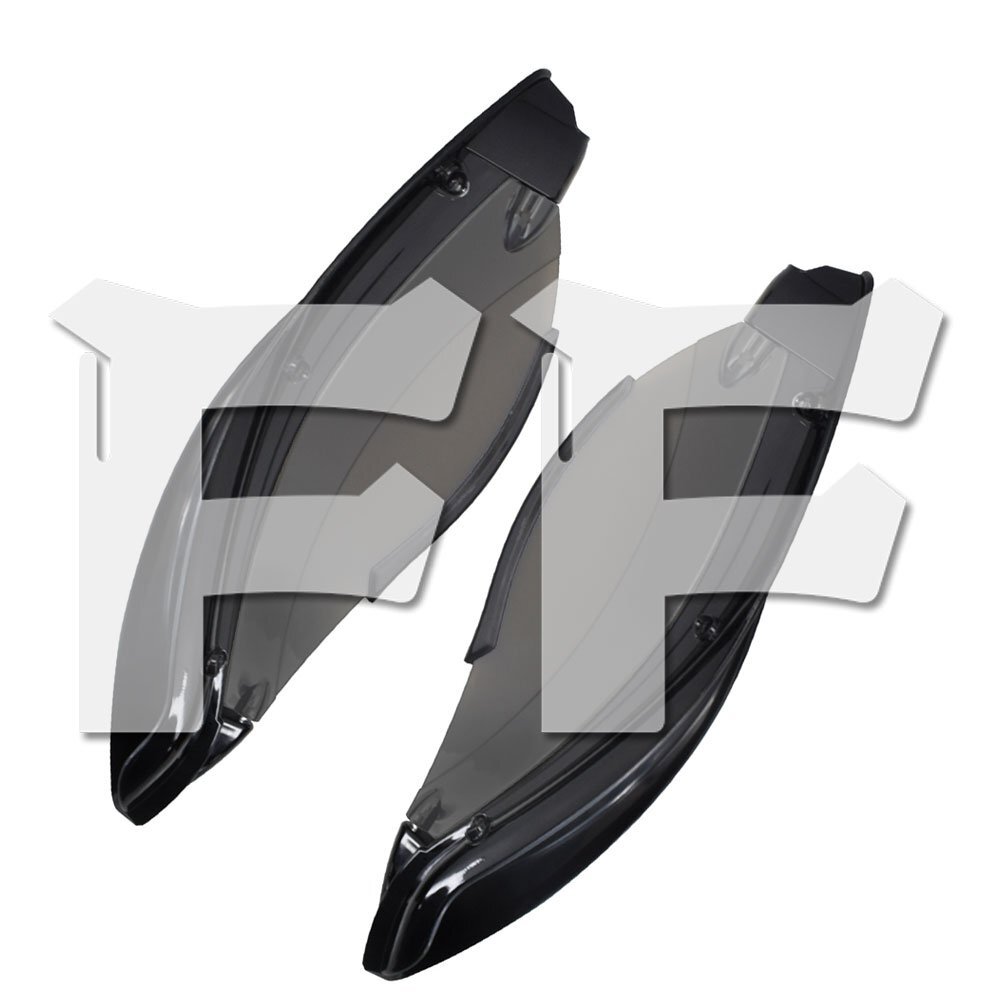 ハーレー ツーリング エレクトラグライド 14-23 サイド ウイング フロント ガラス エアディフレクター ブラック/ブラウン パーツ 車体保護拍卖