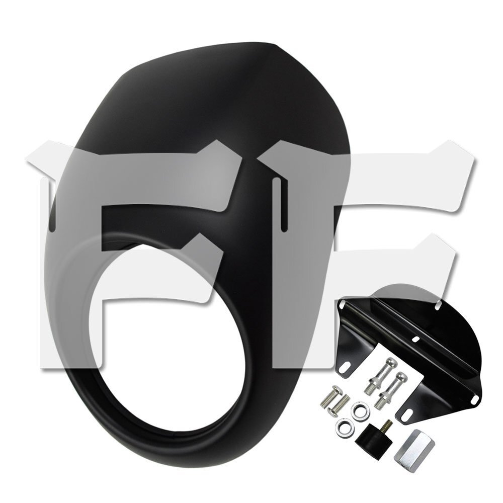 ハーレー スポーツスター ダイナ FX XL883 1200 5.75インチ ヘッドライト フェアリング カバー マットブラック XL883-LC 新品拍卖