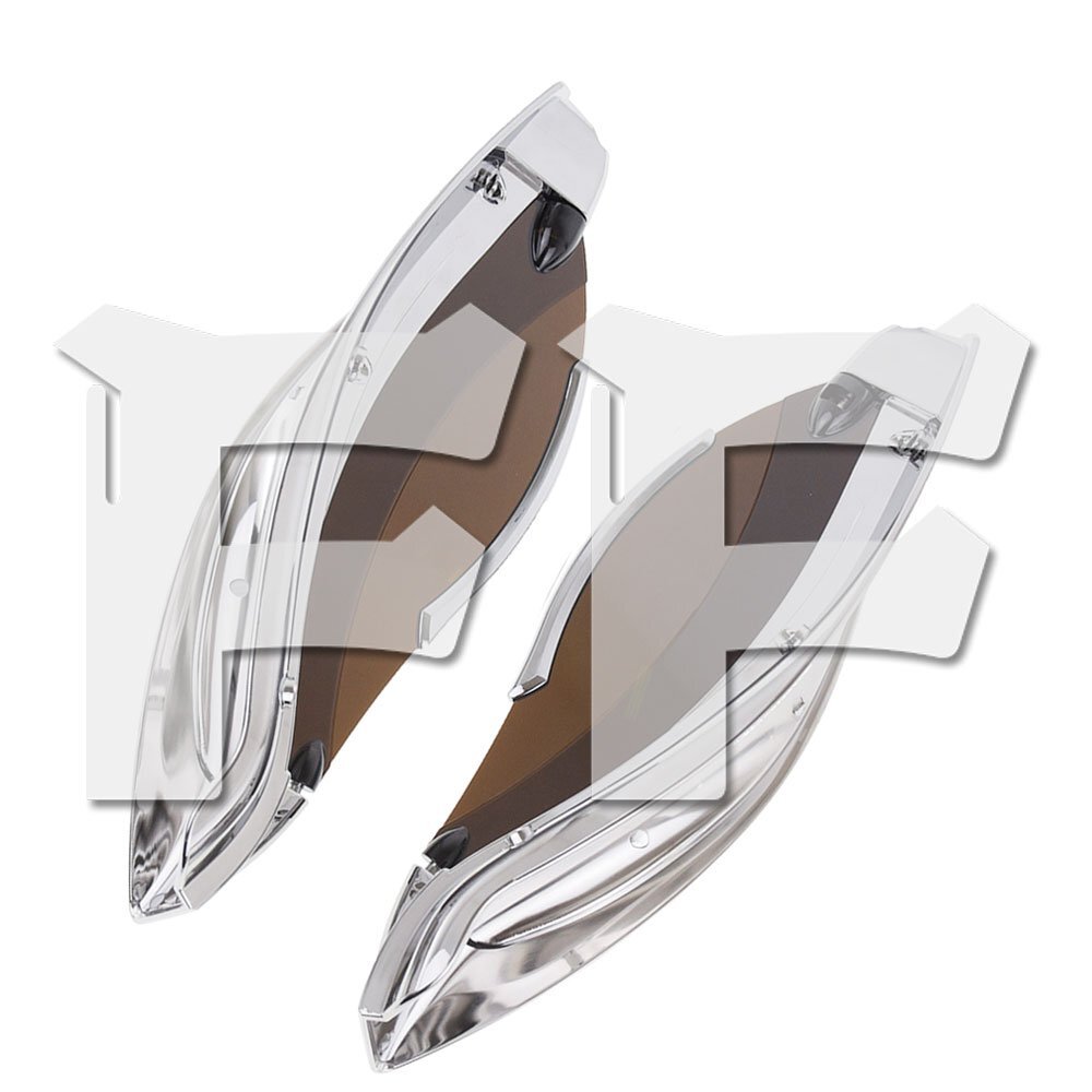 送料無料.. ハーレー ツーリング エレクトラグライド 14-23 サイド ウイング フロント ガラス エアディフレクター シルバー/ブラウン拍卖