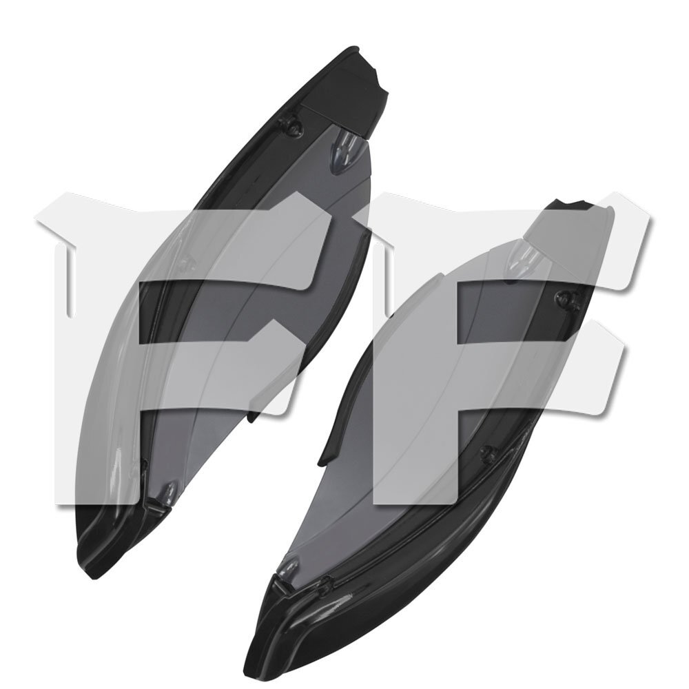 ハーレー ツーリング エレクトラグライド 14-23 サイド ウイング フロント ガラス エアディフレクター ブラック/グレー パーツ 車体保護拍卖