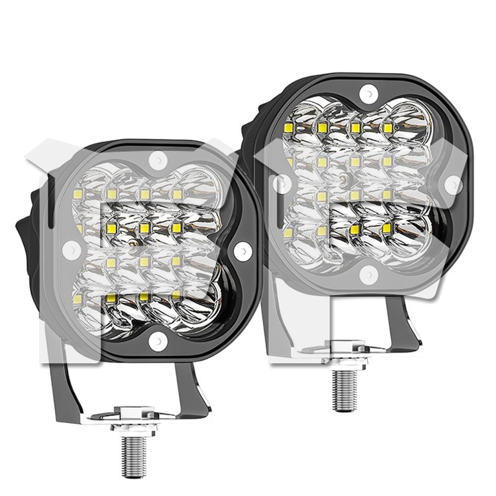 新発売!! 3インチ 48W 作業灯 LED ワークライト 6500K ホワイト 4800LM 12V/24V ジープ SUV トラック ボート 建設機械 工事現場 2個拍卖